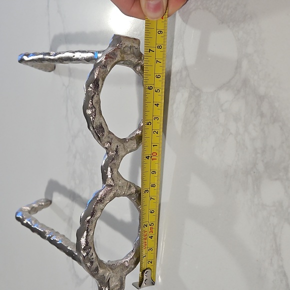 Silver Textured Decorative Glasses - Picture 2 of 4